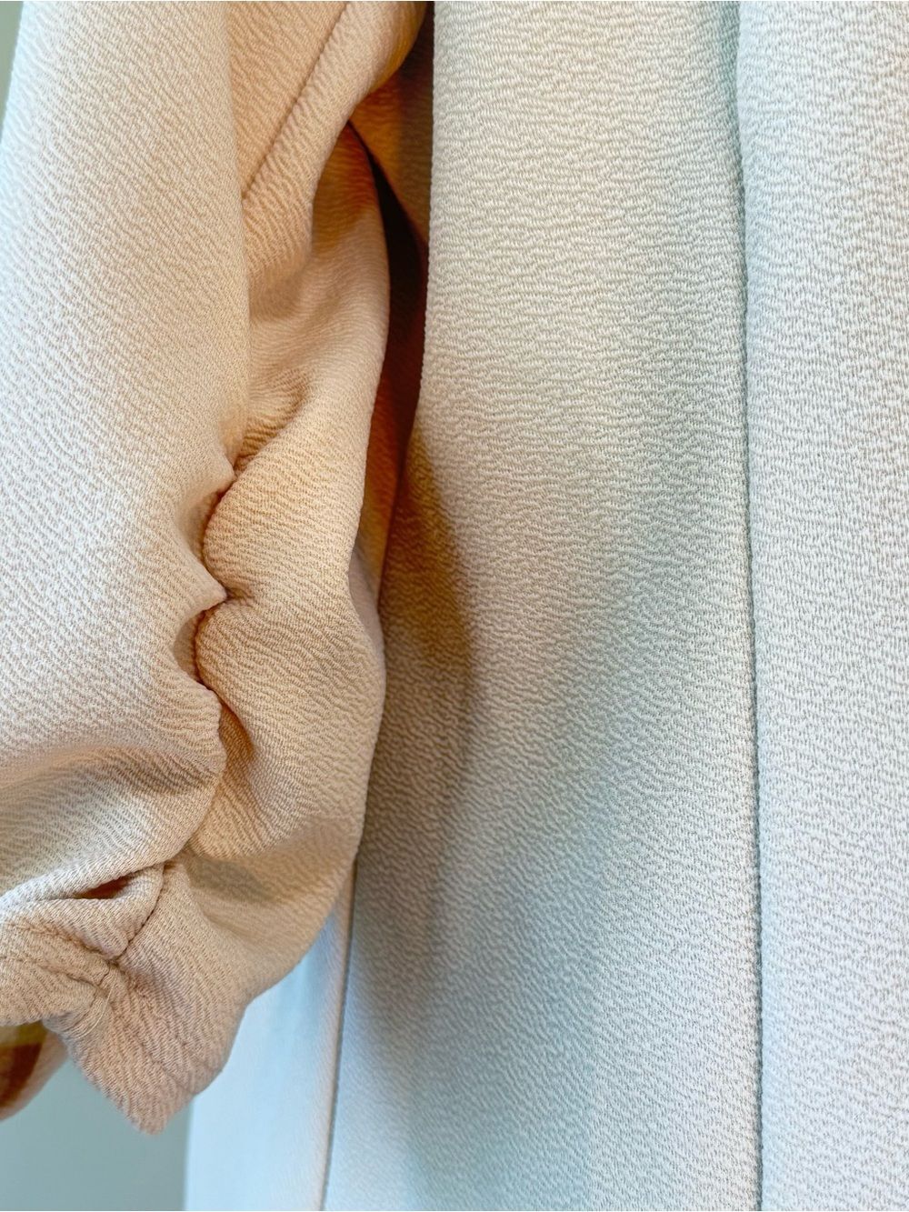NWT Beyove Single Button Blazer Ruched 3/4 Sleeve Cream Neutral Women's Size XXL - Picture 2 of 12